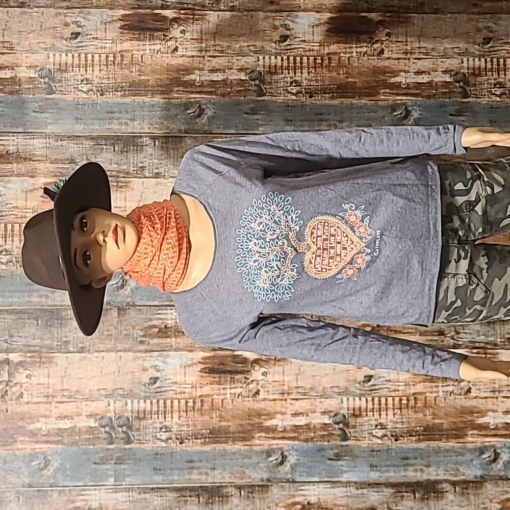 Long sleeve boat neck t-shirt